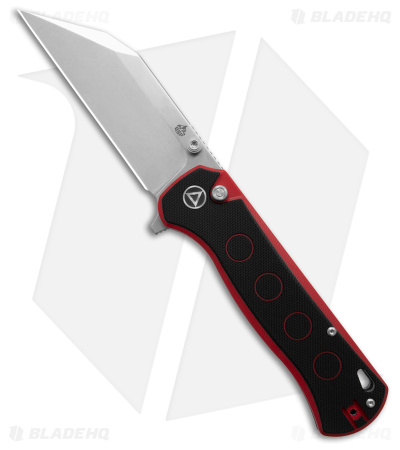 QSP Swordfish Button Lock Knife Black/Red G-10 (3.625" SW) QS149-A1